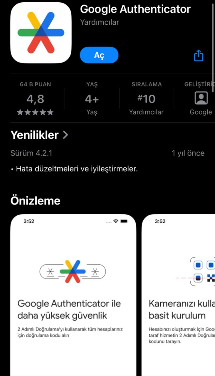 📱 Adım 1 :