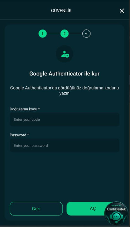 ✅ Adım 7 :